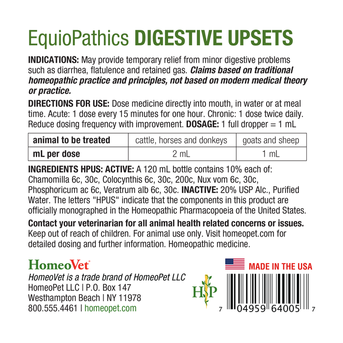 EquioPathics DIGESTIVE UPSETS