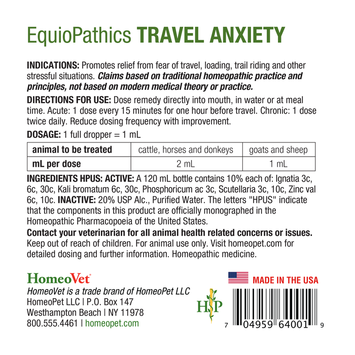 EquioPathics TRAVEL ANXIETY