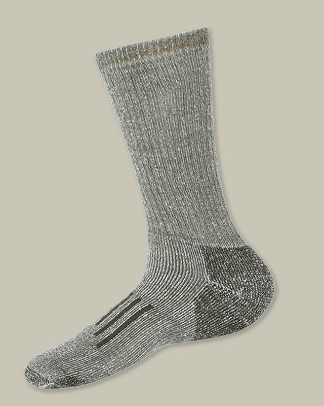 Merino 365 NZ everyday trekking socks in trail green, showing comfortable fit and durable knit for outdoor hiking.