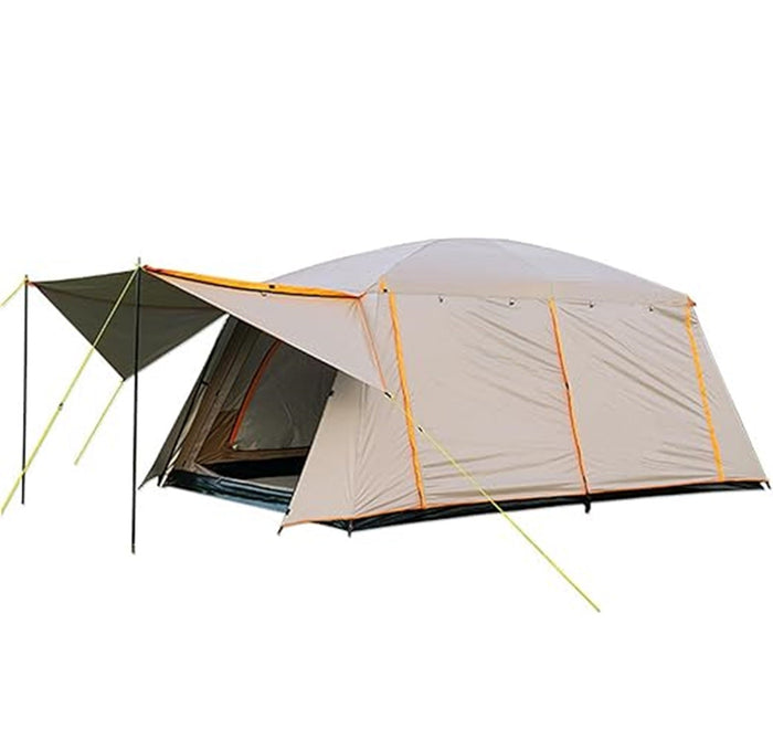 ECOTREK family tent with double-layer waterproof design, available in three sizes and two colors, suitable for outdoor camping.