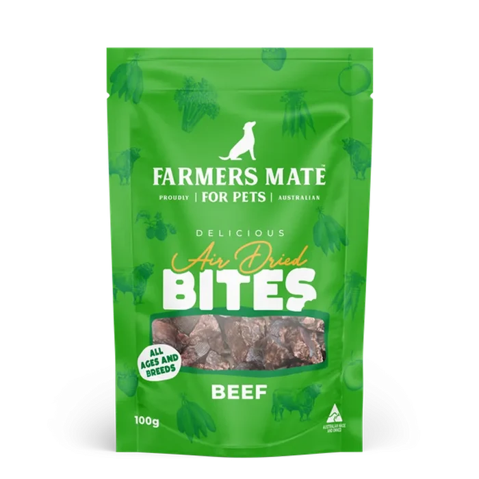 FARMERS MATE BEEF AIR DRIED BITES 100G