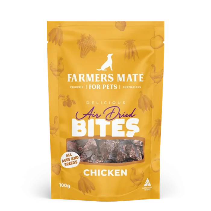 FARMERS MATE CHICKEN AIR DRIED BITES 100G