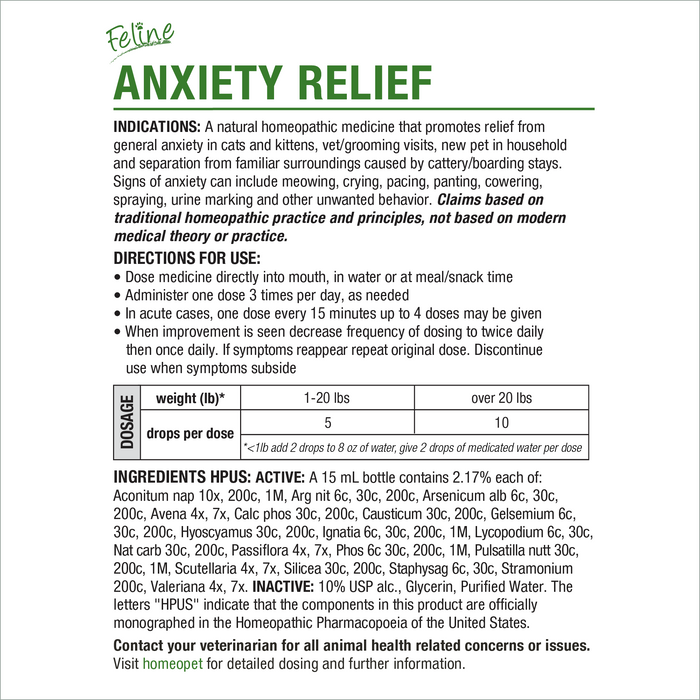 FELINE ANXIETY RELIEF