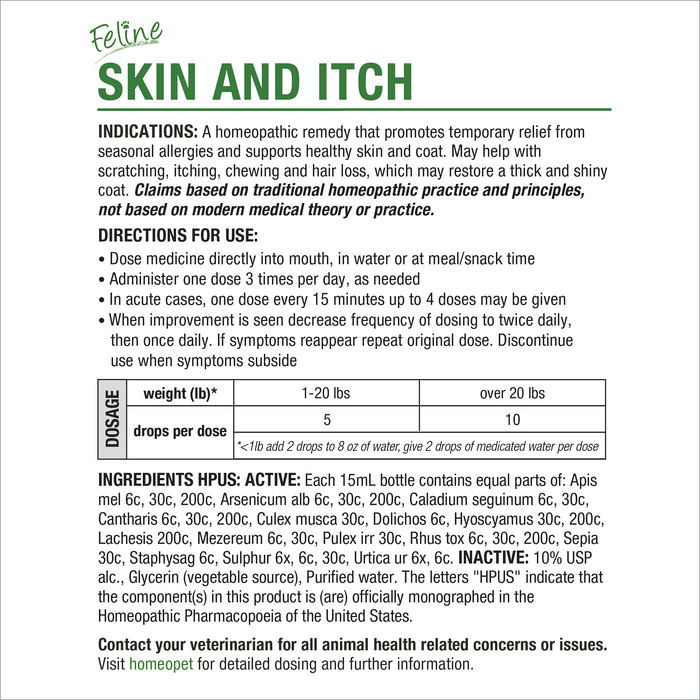 FELINE SKIN AND ITCH