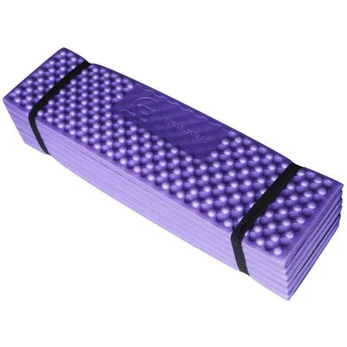 Forest green folding outdoor egg crate foam sleeping pad by Mead's Supply & Equipment Outfitters, lightweight and portable for camping.