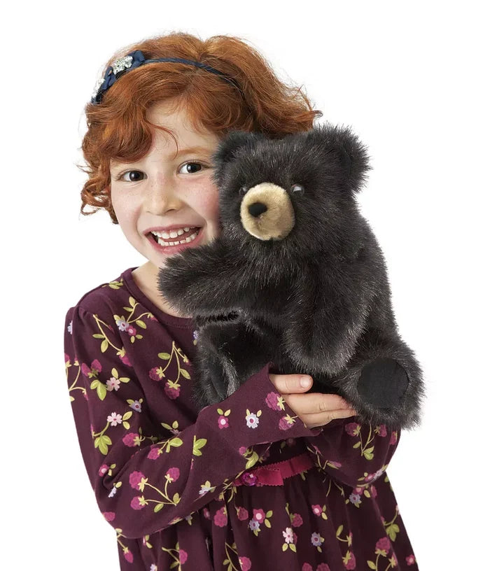 Folkmanis Baby Black Bear Hand Puppet