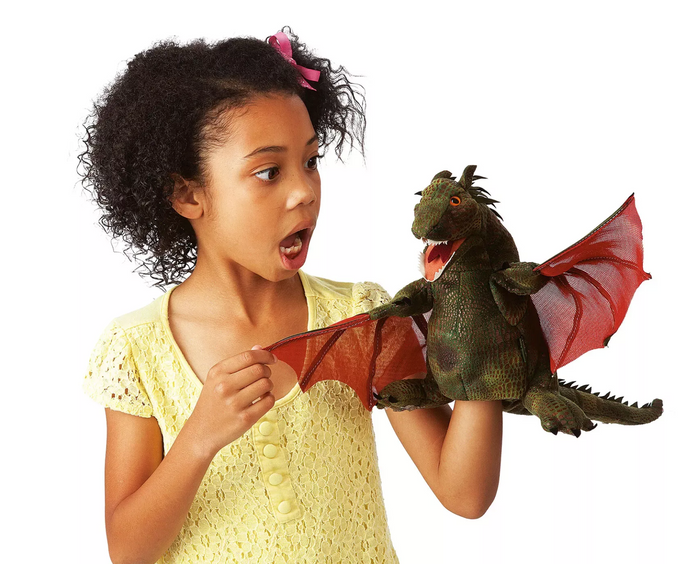 Folkmanis Dragon with Wings Hand Puppet