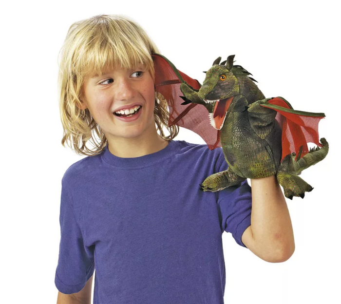 Folkmanis Dragon with Wings Hand Puppet