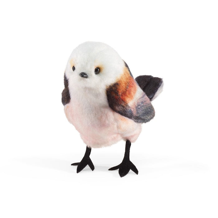 Folkmanis Mini Long Tailed Tit Finger Puppet Front View