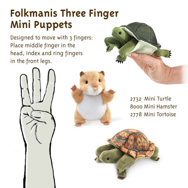 Folkmanis Mini Turtle Finger Puppet Information