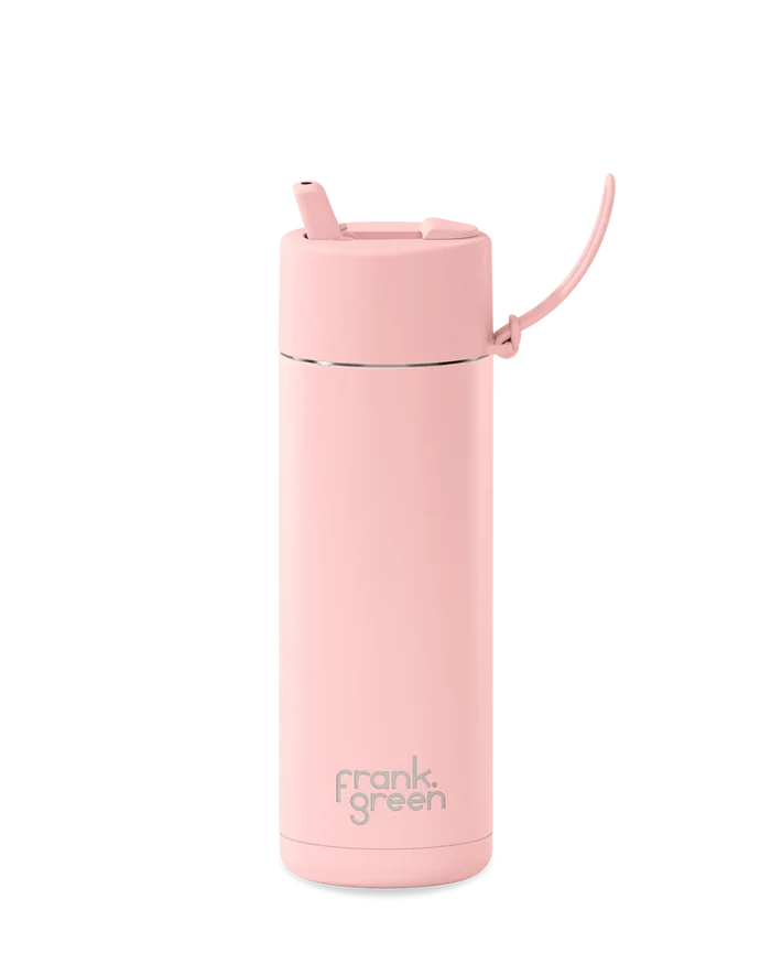FRANK GREEN 20oz REUSABLE BOTTLE BLUSHED FLIP STRAW LID