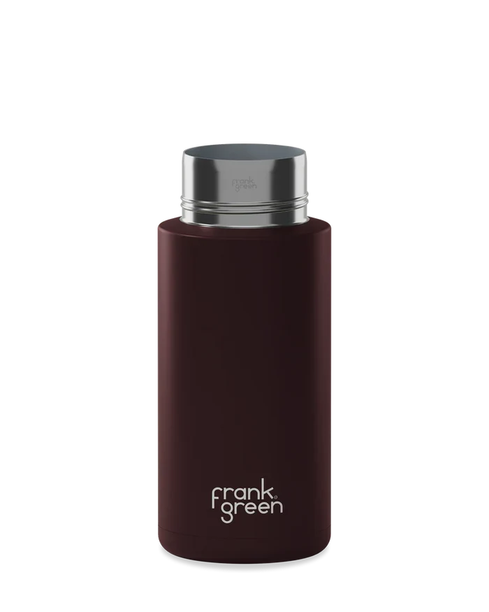 FRANK GREEN 34oz REUSABLE BOTTLE CHOCOLATE WITH GRIP & SIP LID