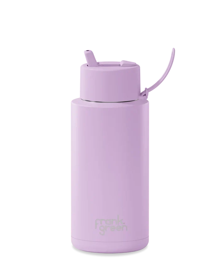 FRANK GREEN 34oz REUSABLE BOTTLE LILAC HAZE FLIP STRAW LID