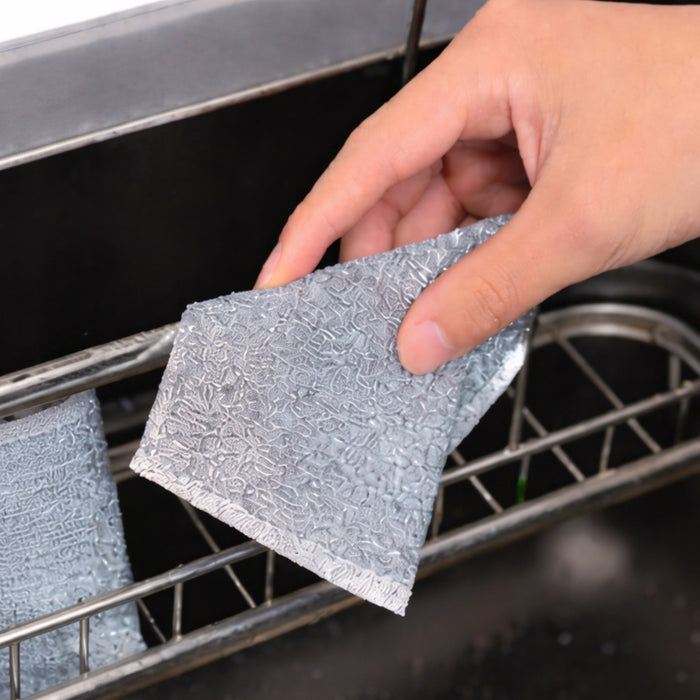 Set of four Nest & Stem Homewares Frankly Cotton Cleaning King microfibre cleaning cloths on a surface, ideal for household cleaning.