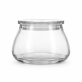 Clear glass storage jar by Nest & Stem Homewares with a 750ml capacity, featuring a sleek, minimalist design for kitchen organization.