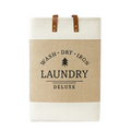 Nest & Stem Homewares Frankly Cotton Laundry Deluxe Hamper with handles, fabric laundry basket with sturdy handles for easy carrying