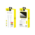 Nest & Stem Homewares Frankly Cotton PD 60W fast charge Type-C to Type-C charging cable visible with braided cotton design.