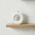 Cotton textured ceramic ring vase by Nest & Stem Homewares, showcasing a round, modern design ideal for floral arrangements.