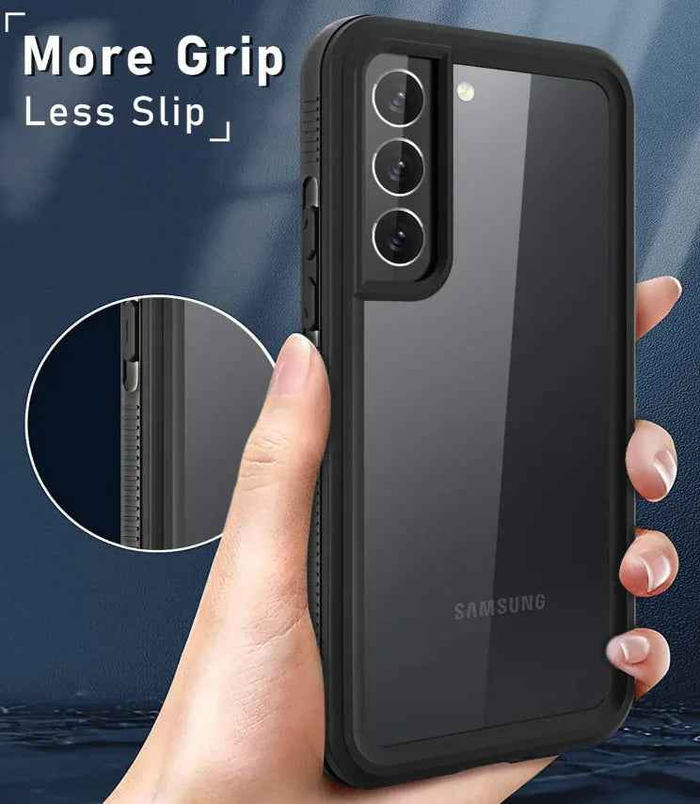 Genuine RedPepper Samsung Galaxy S24 FE waterproof shockproof full cover case by techplus, protecting the phone from water and impacts.
