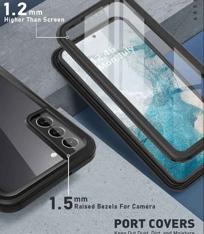 Techplus Genuine RedPepper waterproof shockproof full cover case for Samsung Galaxy S24 FE, providing durable protection.