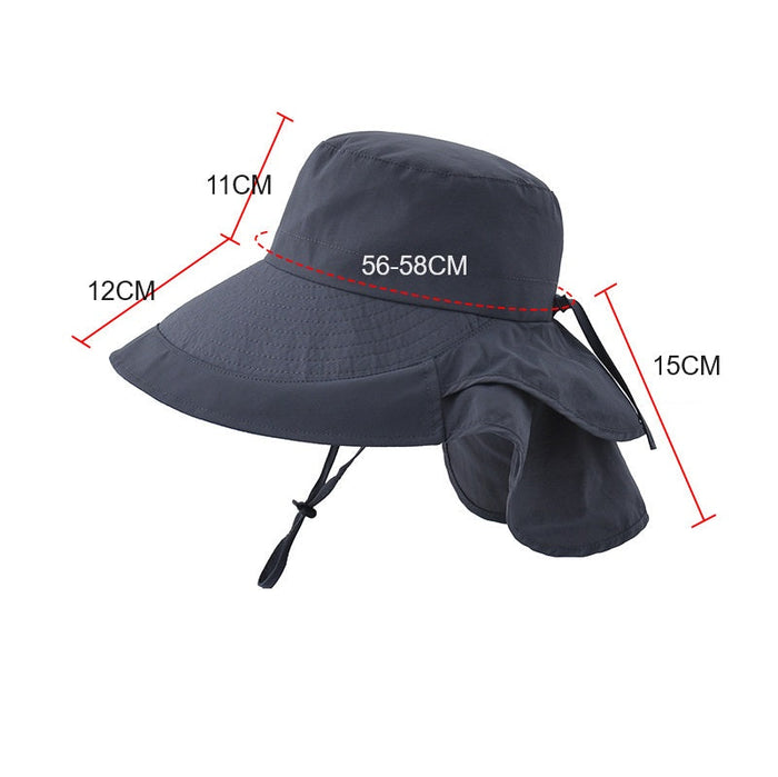 Grey wide brim sun hat from dealonline.co.nz with UV protection, ideal for outdoor fishing and hiking activities.