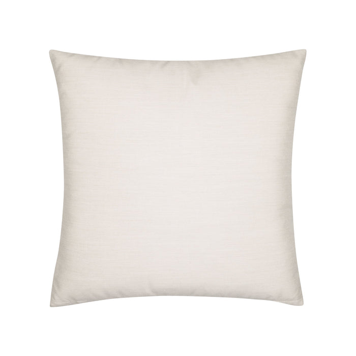 Back image of Beige outdoor pillow with macrame rope pattern square size for elegant patio decor