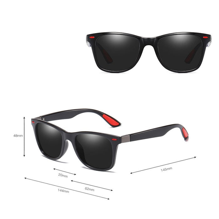 Sport sunglasses with HD polarized lenses, anti-blue ray coating, hydrophobic finish in four colors, by dealonline.co.nz