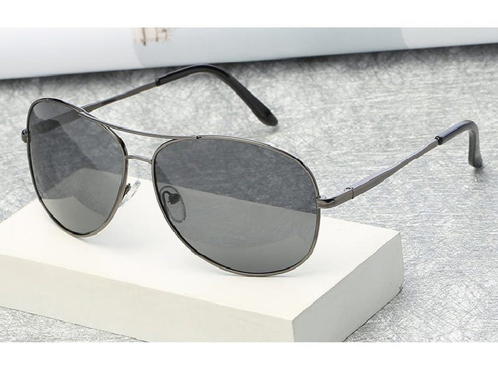 Dealonlinenz HD polarized sunglasses with anti-blue ray hydrophobic lenses and black case, stylish and protective eyewear.