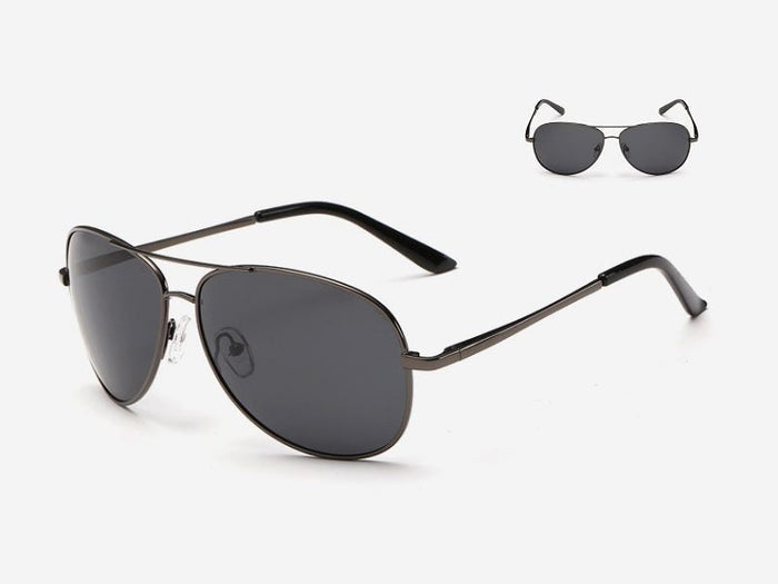 Dealonlinenz polarized sunglasses with blue ray protection and hydrophobic lenses, shown with black case and sleek design