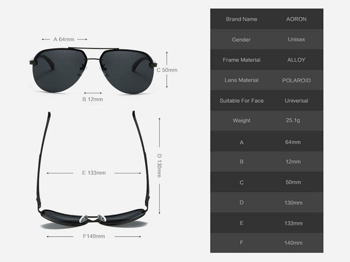 Dealonlinenz HD polarized sunglasses with anti-blue ray and hydrophobic coating, featuring sleek black frames and tinted lenses.