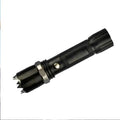 High-Intensity LED flashlight with zoom function by Mead's Supply & Equipment Outfitters, rechargeable outdoor light in black.
