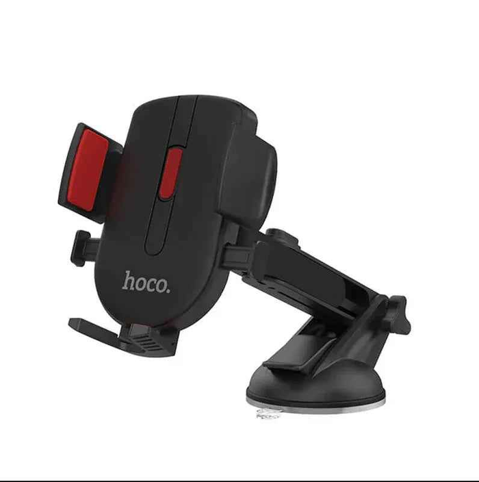 Techplus Hoco CAD01 car phone holder with easy-lock dashboard and windshield mount for secure smartphone mounting.