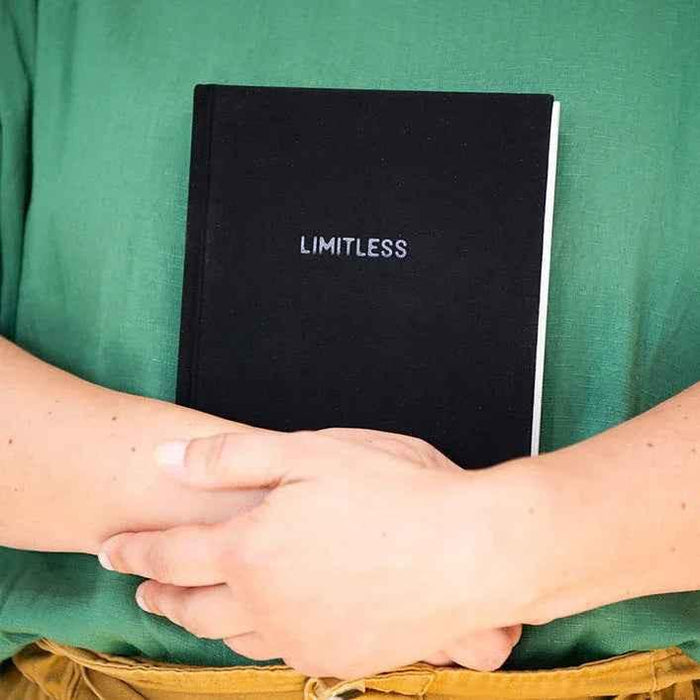 Natural linen I Am... Mindset Journal for Teenagers by Awesome Inc NZ, featuring positive affirmations and space for gratitude.