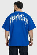 Fuaark Nz royal blue oversized T-shirt for men, made from soft fabric for ultimate comfort and casual style.