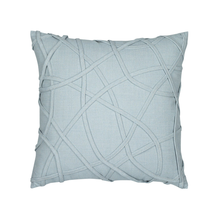 Light Blue outdoor pillow with solid texture square size for lively patio decor