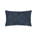Indigo outdoor pillow with solid texture lumbar size for elegant patio decor by Elaine Smith