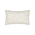 Ivory outdoor pillow with solid texture lumbar size for sophisticated patio decor