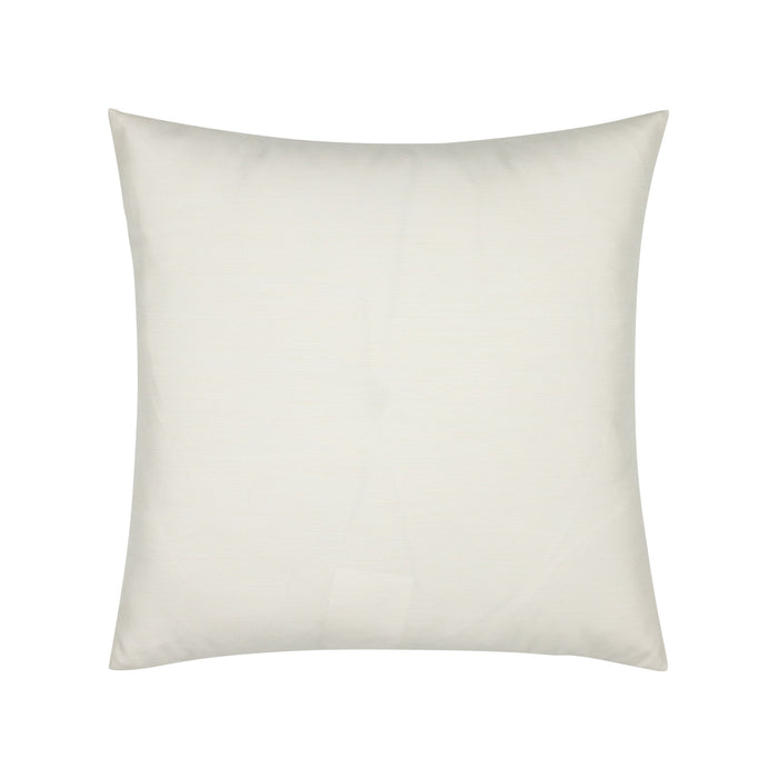 Back image of Ivory outdoor pillow with solid texture square size for modern patio decor
