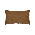 Rust outdoor pillow with solid texture lumbar size for earthy patio decor