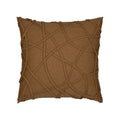 Rust outdoor pillow with solid texture square size for classic patio decor by Elaine Smith
