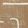Detail image of Caramel-colored outdoor safe fabric with soft linear abstract pattern