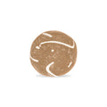 Round brown outdoor pillow with textured finish for stylish patio decor