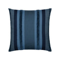Blue Striped outdoor pillow in square size for contemporary patio decor by Elaine Smith
