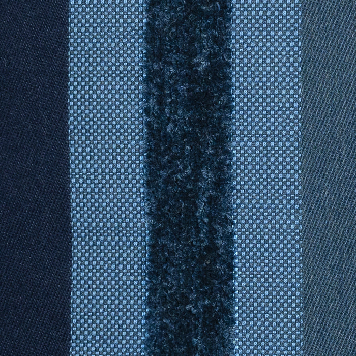 Detail image of Blue Striped outdoor pillow in square size for contemporary patio decor by Elaine Smith