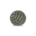 Round gray outdoor pillow with textured finish for stylish patio decor