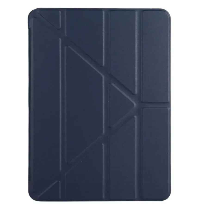 Black TechPlus ultra slim smart case for iPad Air 4, 10.9-inch, with trifold design and lightweight cover for protection and style.