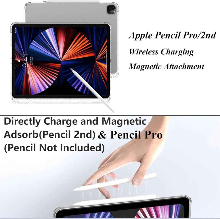 Techplus clear case for iPad Pro 11 2nd Gen 2020, slim transparent protective cover for handheld device.