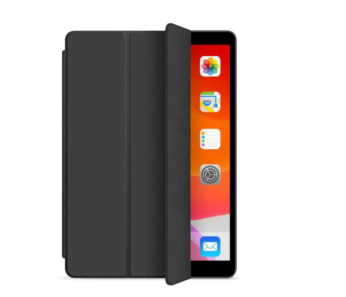 Black TechPlus iPad Pro 11 3rd Gen (2021) protective case showing front view with precise fit and textured surface.