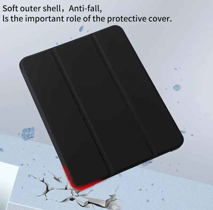 Black TechPlus iPad Pro 11 3rd Gen 2021 protective case with precise cutouts and slim design for secure tablet protection.