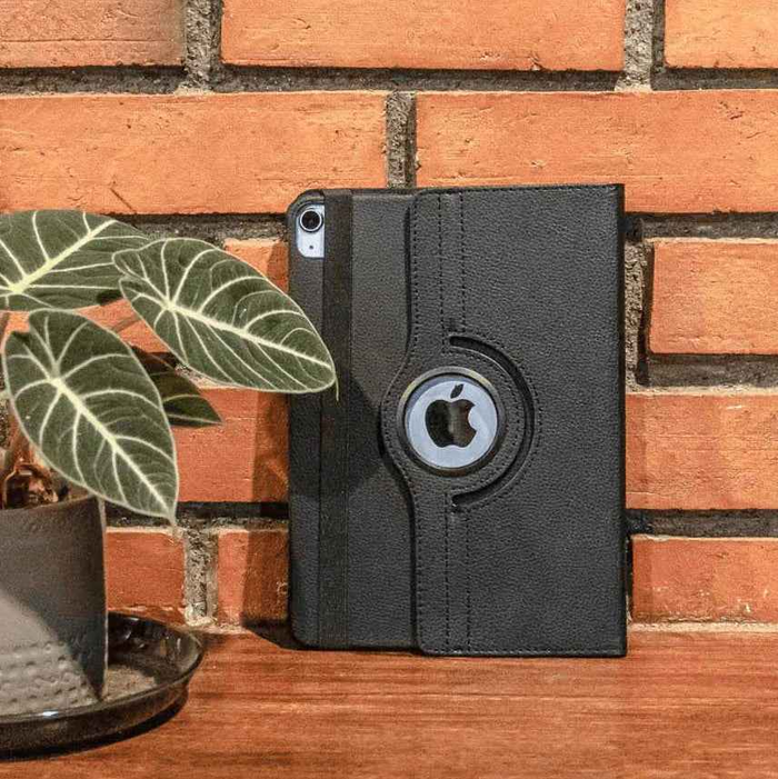 Techplus iPad Pro 11 3rd Gen 2021 rotating case with 360° slim protective cover, showcasing the sleek design and adjustable stand.